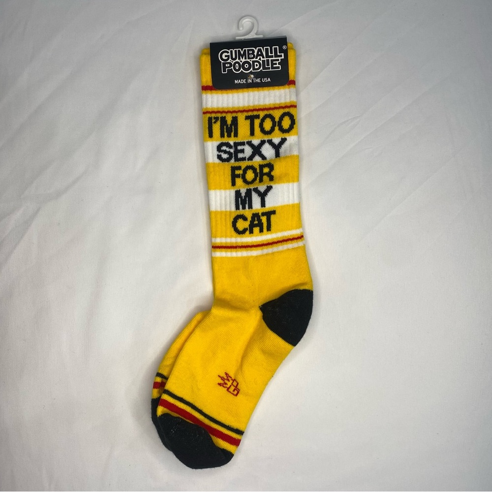 Funny Socks “I’m too Sexy for My Cat”